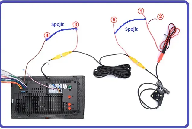 2din rádio zapojení couvací kamery